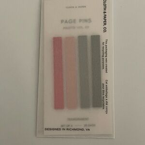 Cloth & Paper Page Pins Set